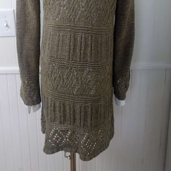Chunky Knit Button Long Duster Cardigan - Picture 8 of 9